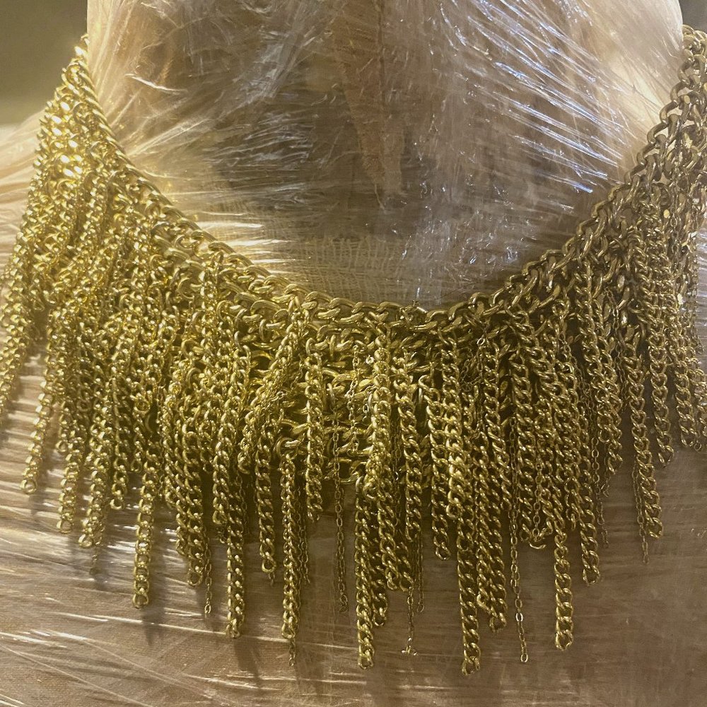 Metal Fringe Necklace